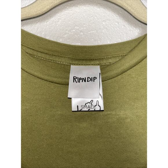 RIPNDIP Shirt Mens Small Green Merna Lisa Mona L/S Back Graphic T-Shirt - Picture 2 of 6